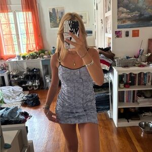 Stylish Light Blue Mini Dress